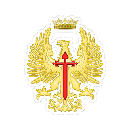 Former Emblem of the Spanish Army 1943-1975 (Spain) (Coat of Arms) STICKER Vinyl Kiss-Cut Decal 4 Inch White - The Sticker Space