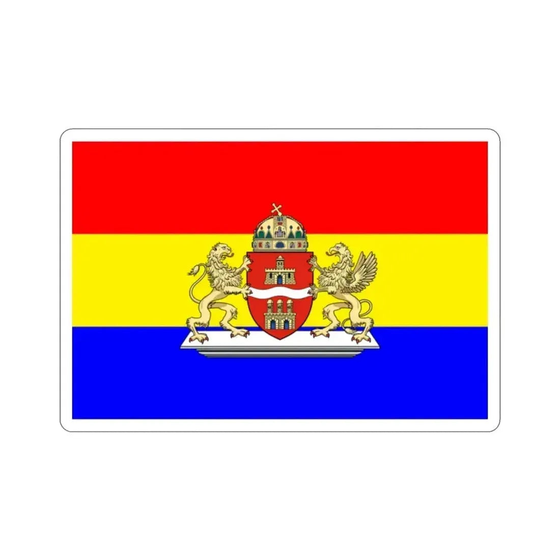 Former Flag of Budapest STICKER Vinyl Die-Cut Decal 2 Inch - The Sticker Space