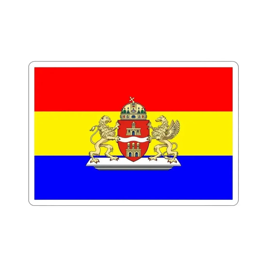 Former Flag of Budapest STICKER Vinyl Die-Cut Decal 5 Inch - The Sticker Space