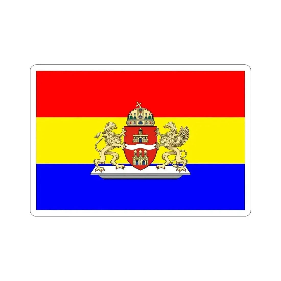Former Flag of Budapest STICKER Vinyl Die-Cut Decal 6 Inch - The Sticker Space