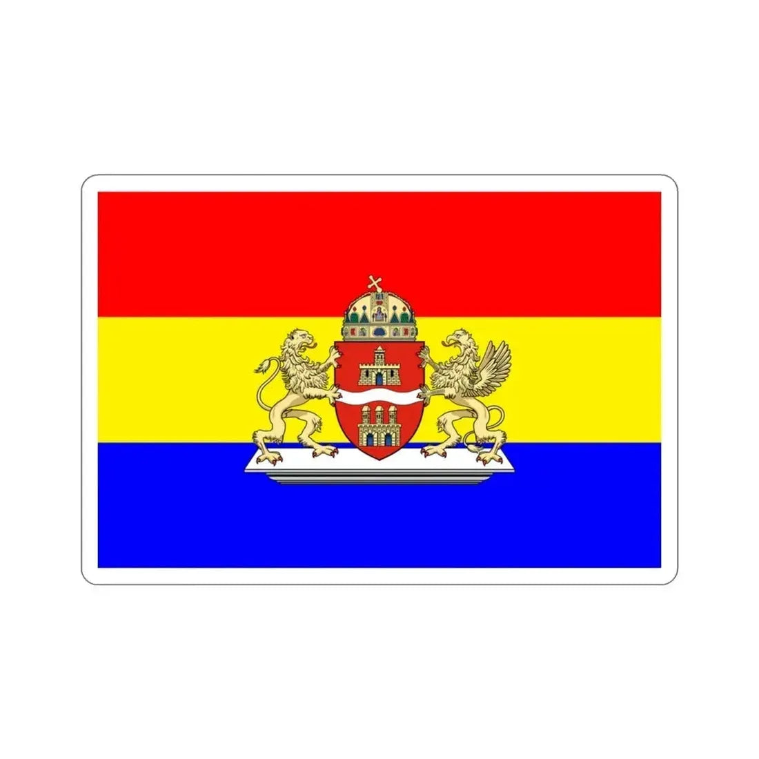 Former Flag of Budapest STICKER Vinyl Die-Cut Decal - The Sticker Space