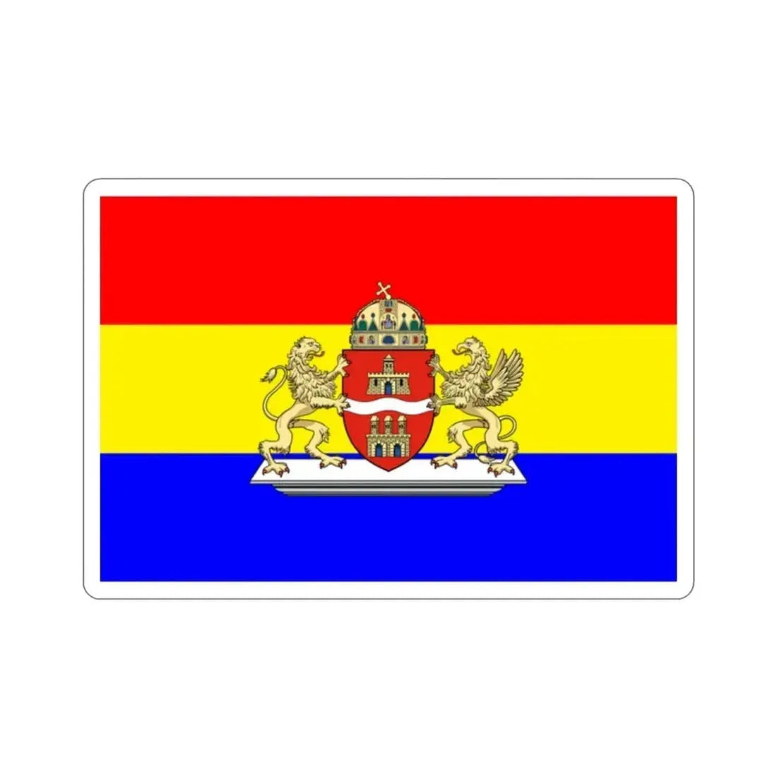 Former Flag of Budapest STICKER Vinyl Die-Cut Decal - The Sticker Space
