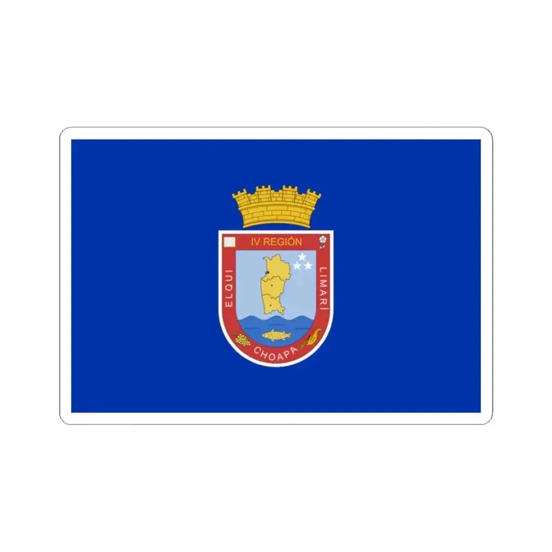 Former flag of Coquimbo Region Chile (Chile) STICKER Vinyl Kiss-Cut Decal 2 Inch White - The Sticker Space