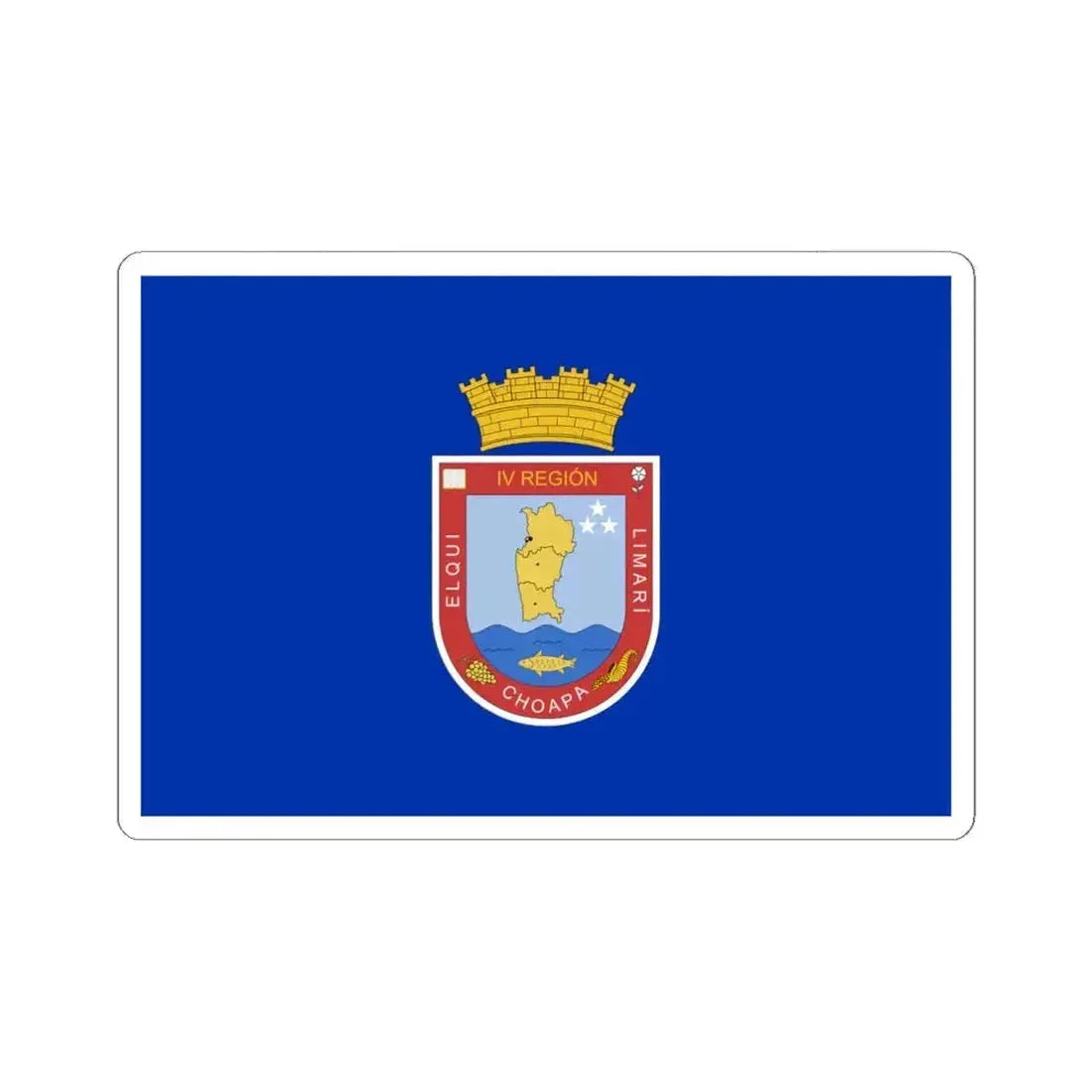 Former flag of Coquimbo Region Chile (Chile) STICKER Vinyl Kiss-Cut Decal 6 Inch White - The Sticker Space