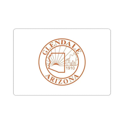 Former flag of Glendale Arizona (United States) STICKER Vinyl Kiss-Cut Decal 3 Inch White - The Sticker Space