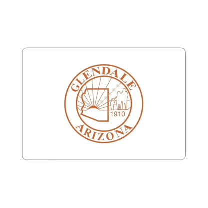 Former flag of Glendale Arizona (United States) STICKER Vinyl Kiss-Cut Decal 4 Inch White - The Sticker Space