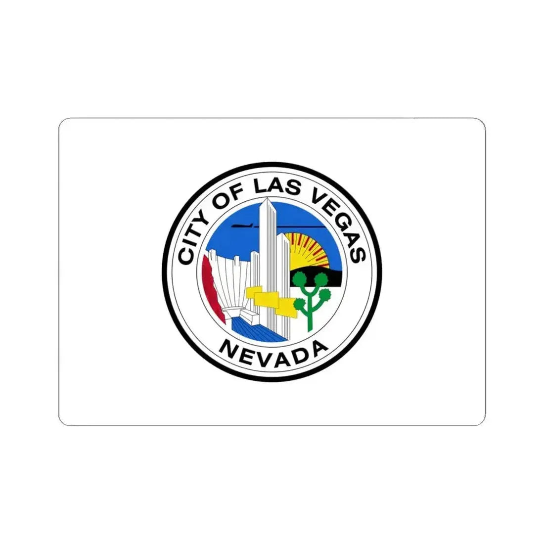 Former flag of Las Vegas Nevada 1968 (United States) STICKER Vinyl Kiss-Cut Decal 6 Inch White - The Sticker Space