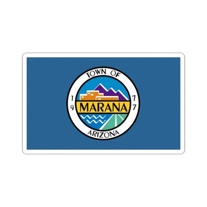 Former flag of Marana Arizona 2013 - 2021 (United States) STICKER Vinyl Kiss-Cut Decal 3 Inch White - The Sticker Space