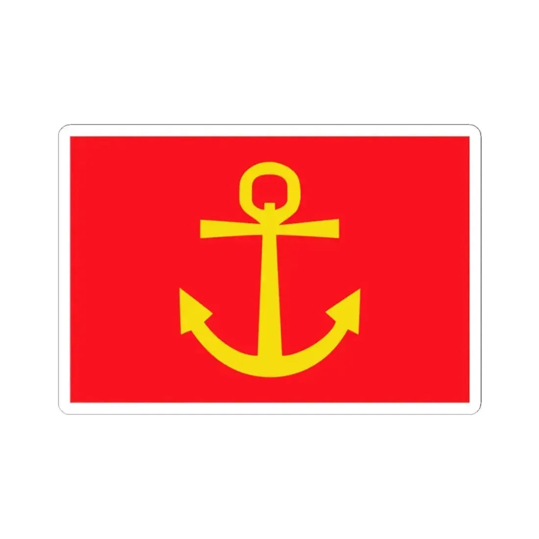 Former flag of Narvik Nordland Norway - STICKER Vinyl Kiss-Cut Decal 3 Inch White - The Sticker Space