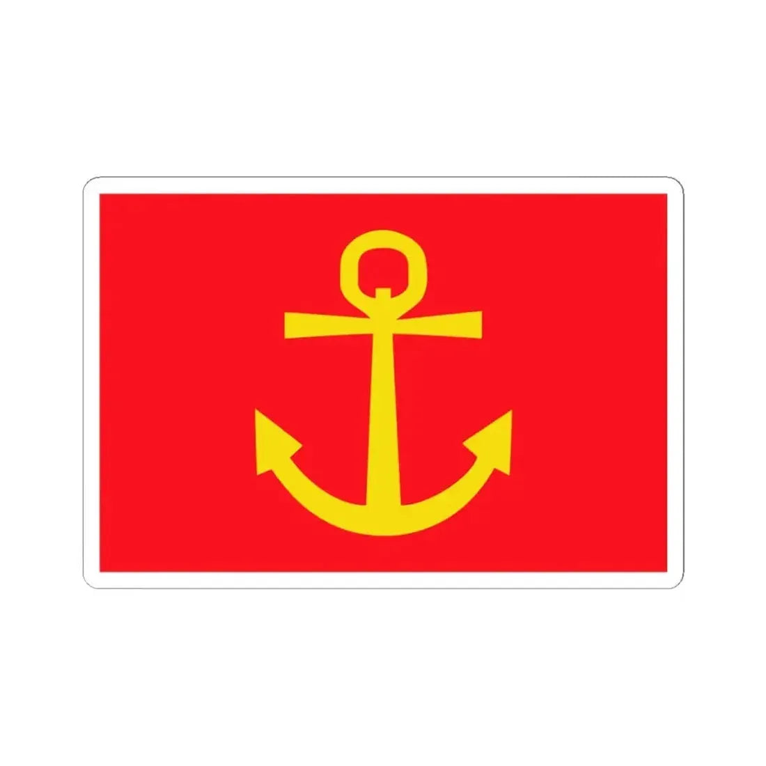 Former flag of Narvik Nordland Norway - STICKER Vinyl Kiss-Cut Decal 4 Inch White - The Sticker Space