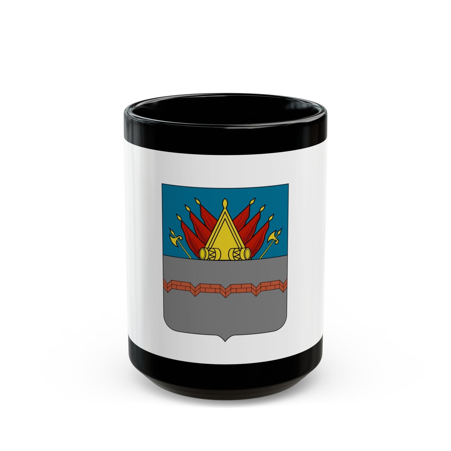 Former Flag of Omsk Russia - Black Coffee Mug-15oz-The Sticker Space