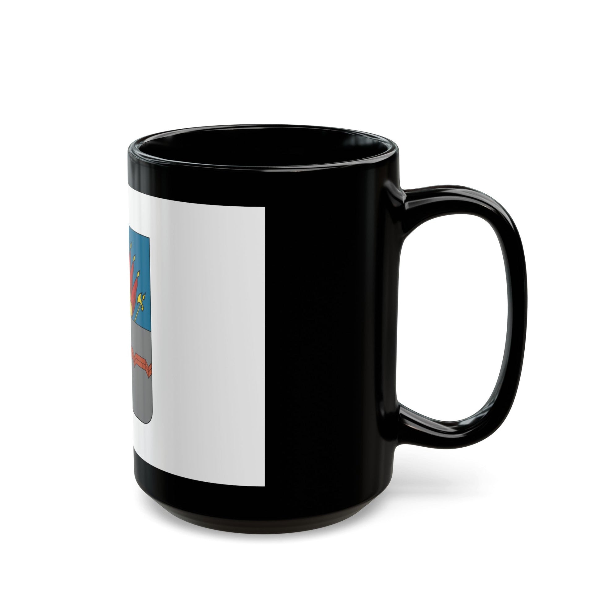 Former Flag of Omsk Russia - Black Coffee Mug-The Sticker Space