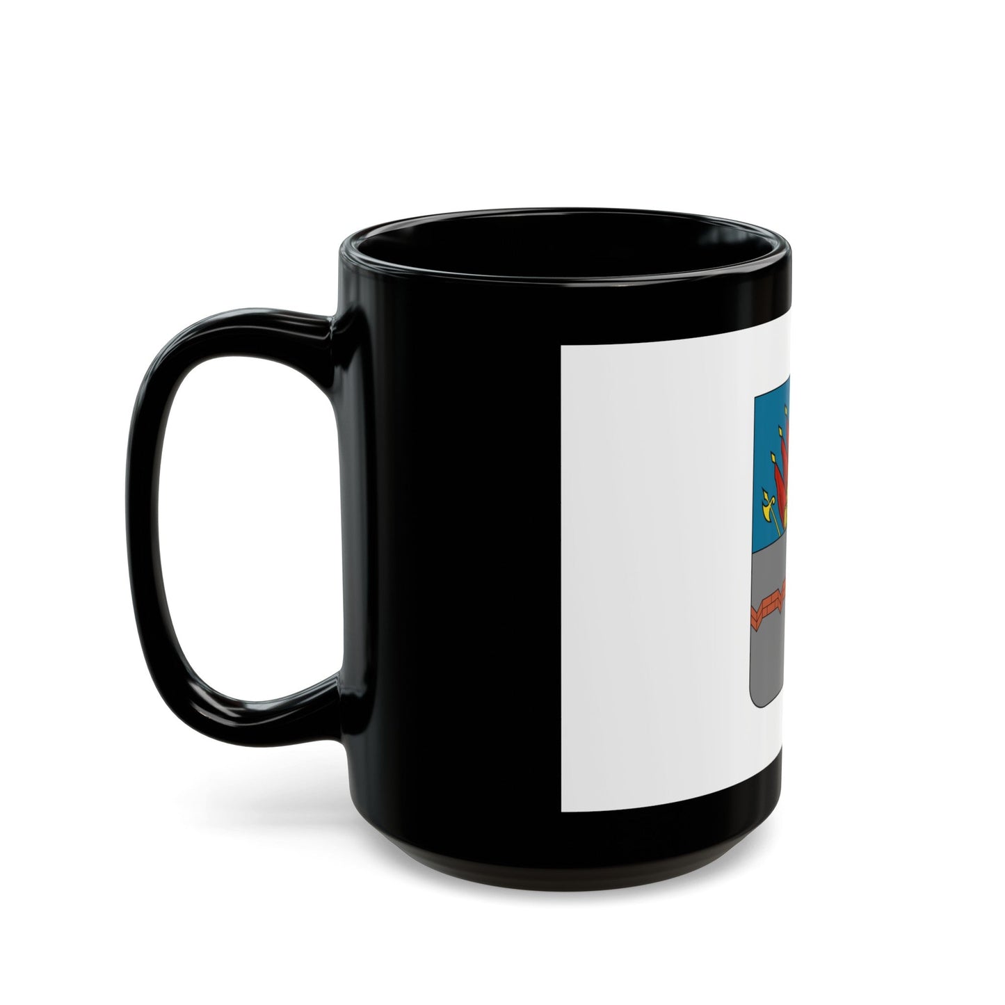 Former Flag of Omsk Russia - Black Coffee Mug-The Sticker Space