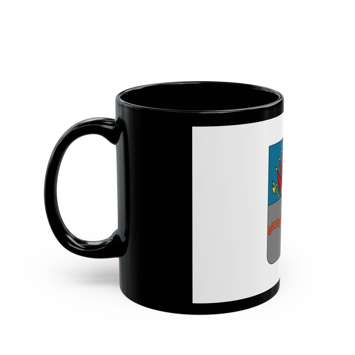 Former Flag of Omsk Russia - Black Coffee Mug-The Sticker Space