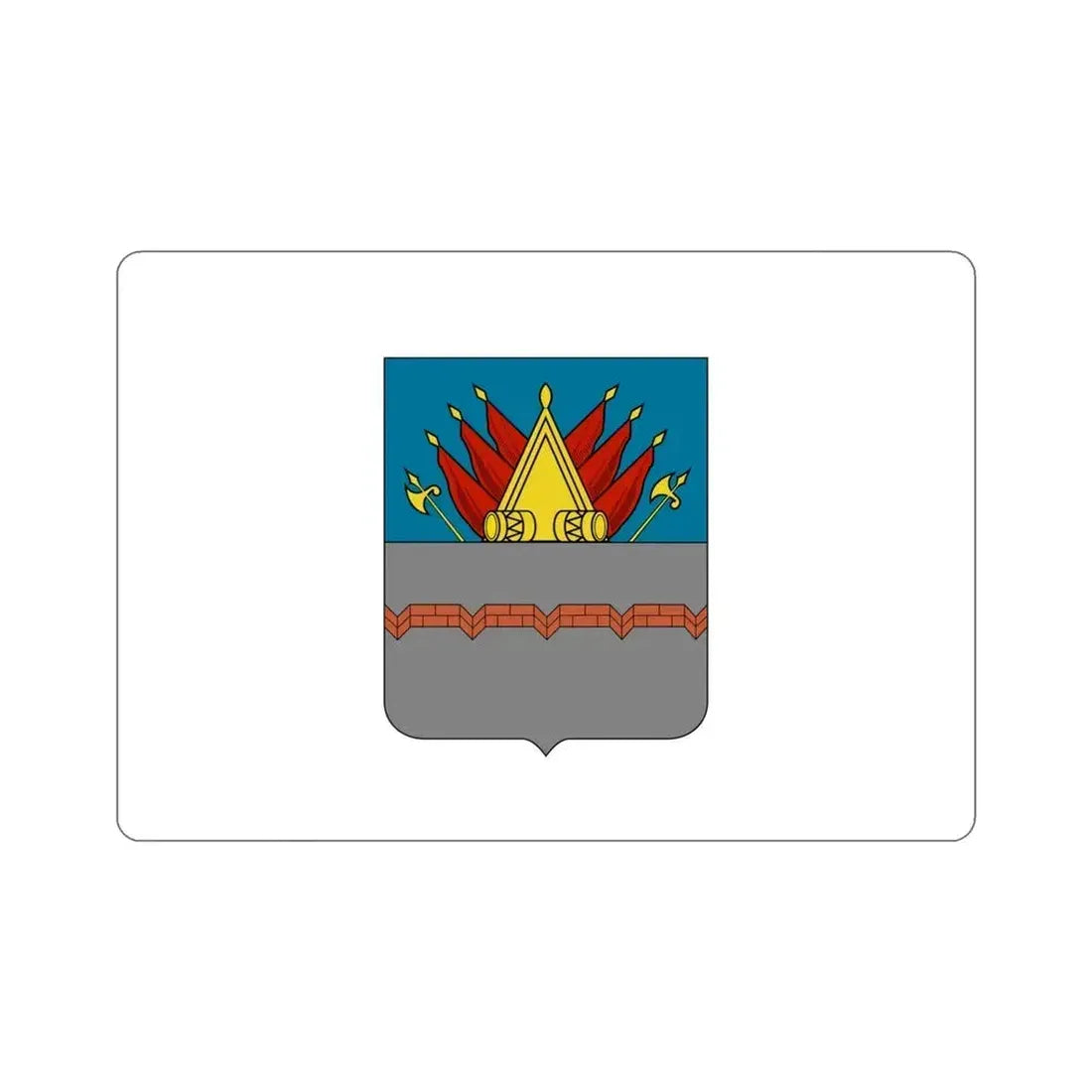 Former Flag of Omsk Russia STICKER Vinyl Die-Cut Decal 4 Inch - The Sticker Space