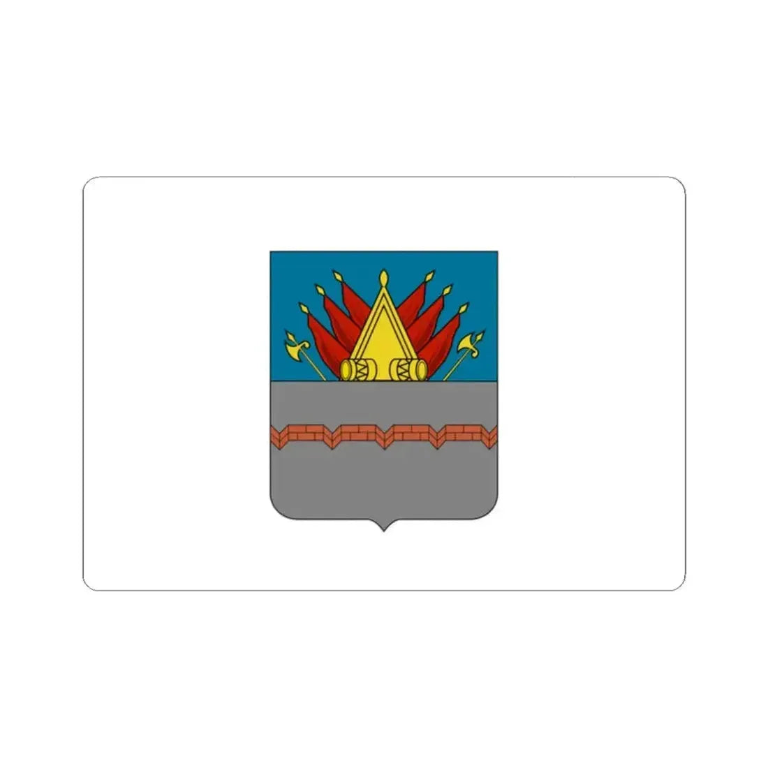 Former Flag of Omsk Russia - STICKER Vinyl Kiss-Cut Decal 2 Inch White - The Sticker Space