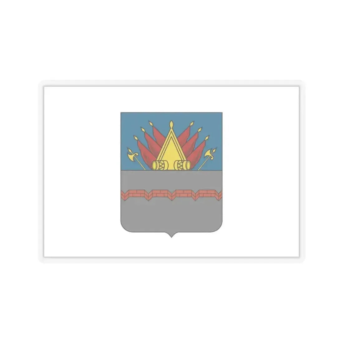 Former Flag of Omsk Russia - STICKER Vinyl Kiss-Cut Decal 3 Inch Transparent - The Sticker Space