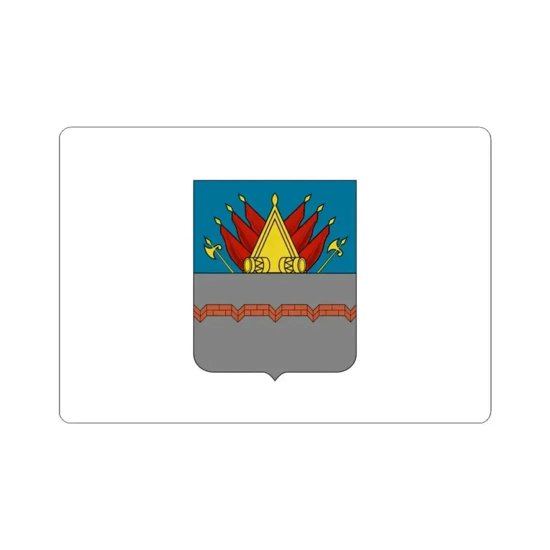 Former Flag of Omsk Russia - STICKER Vinyl Kiss-Cut Decal 3 Inch White - The Sticker Space