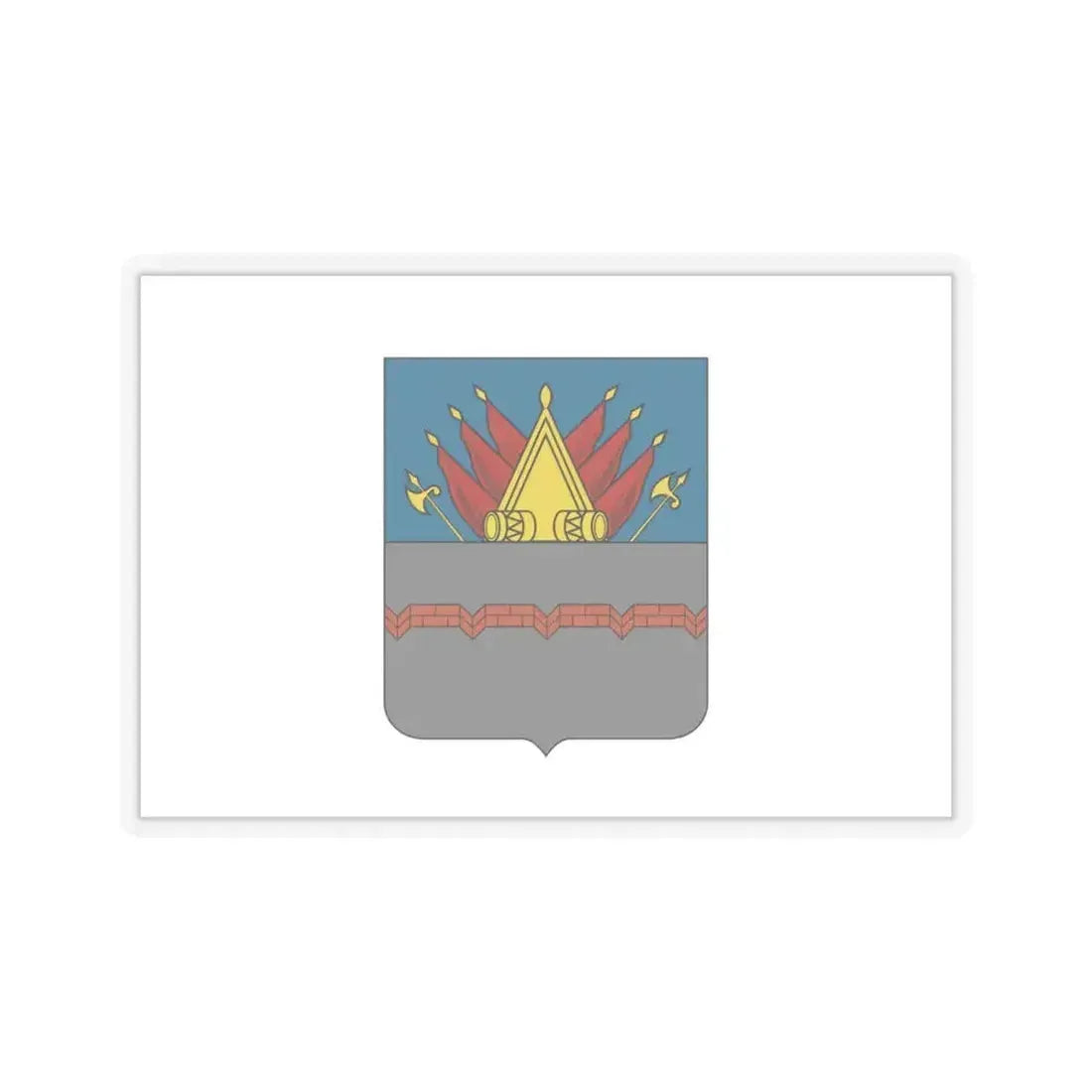 Former Flag of Omsk Russia - STICKER Vinyl Kiss-Cut Decal 4 Inch Transparent - The Sticker Space