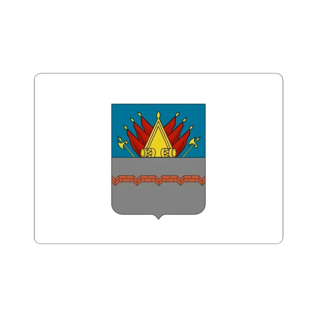Former Flag of Omsk Russia - STICKER Vinyl Kiss-Cut Decal 4 Inch White - The Sticker Space
