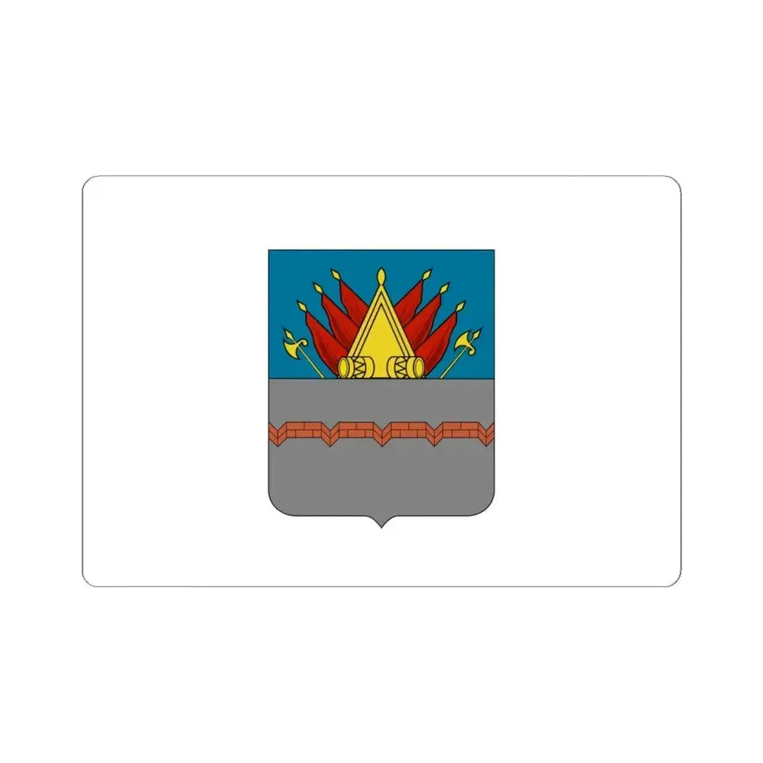 Former Flag of Omsk Russia - STICKER Vinyl Kiss-Cut Decal 6 Inch White - The Sticker Space
