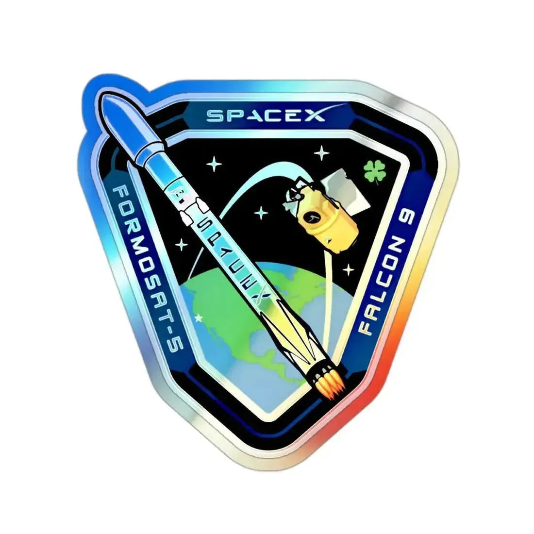 Formosat-5 (SpaceX) Holographic STICKER Die-Cut Vinyl Decal - The Sticker Space