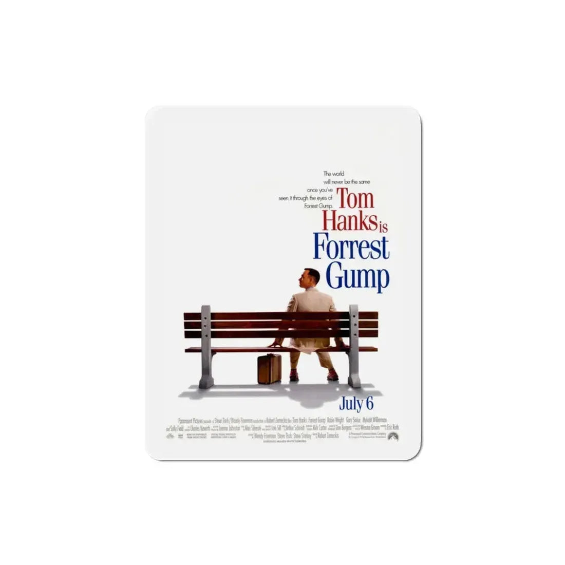 Forrest Gump 1994 Movie Poster Refrigerator Magnet 3 Inch - The Sticker Space