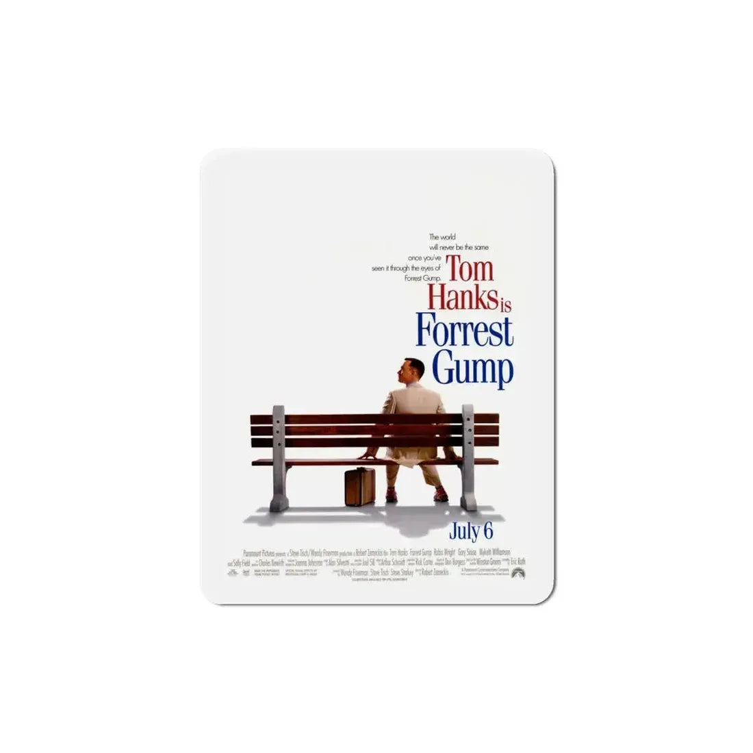Forrest Gump 1994 Movie Poster Refrigerator Magnet 5 Inch - The Sticker Space