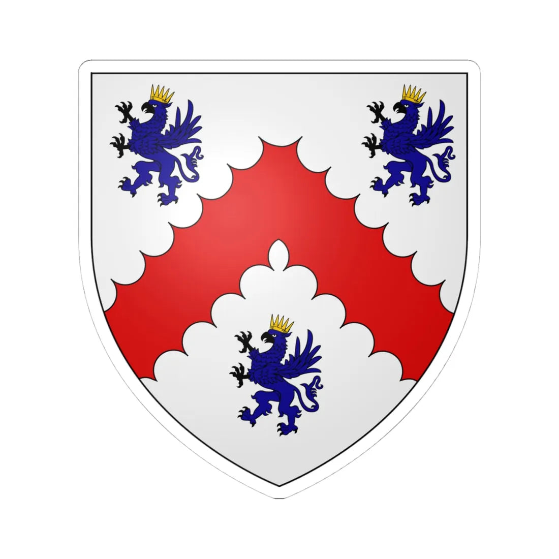 Forsyth of that Ilk arms (Scotland) (Coat of Arms) STICKER Vinyl Kiss-Cut Decal 4 Inch White - The Sticker Space