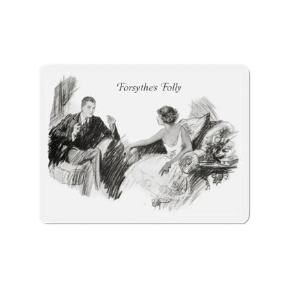 Forsythe's Folly (2), McCalls magazine, November 1923 (Magazine Illustration) Refrigerator Magnet 2 Inch Die-Cut - The Sticker Space