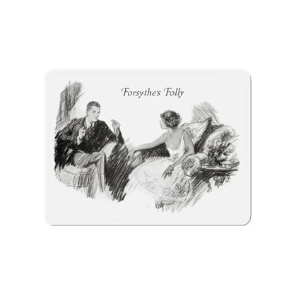 Forsythe's Folly (2), McCalls magazine, November 1923 (Magazine Illustration) Refrigerator Magnet 3 Inch Die-Cut - The Sticker Space