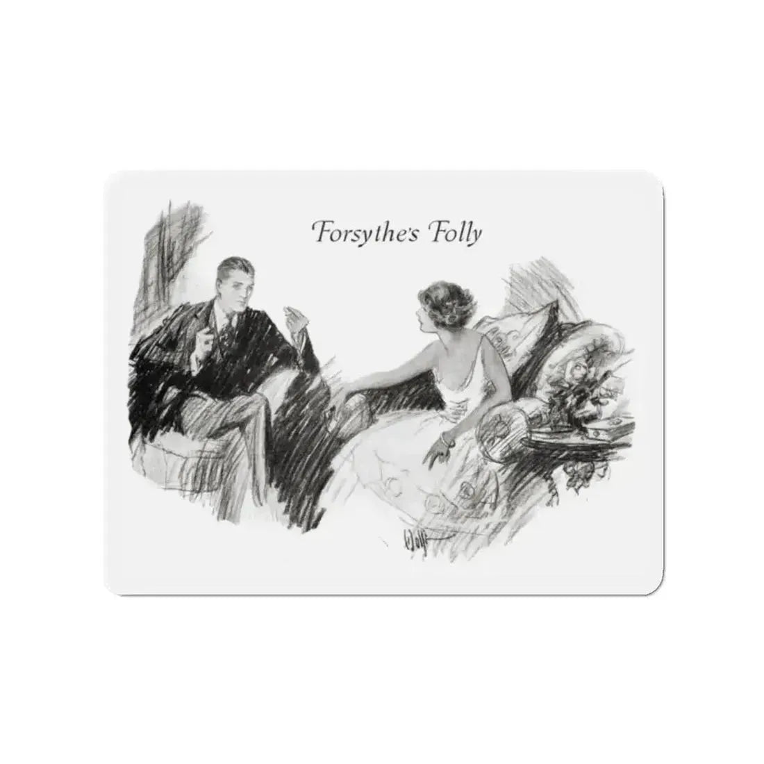 Forsythe's Folly (2), McCalls magazine, November 1923 (Magazine Illustration) Refrigerator Magnet - The Sticker Space
