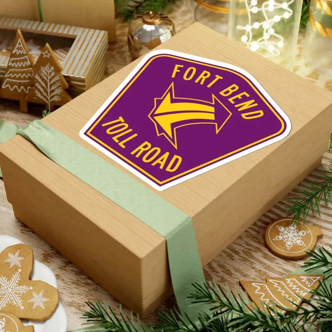 Fort Bend Toll Road (Texas) (Road Sign) STICKER Vinyl Kiss-Cut Decal - The Sticker Space