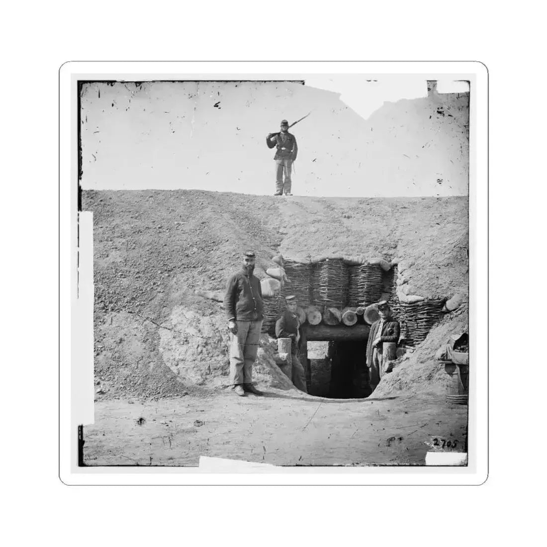 Fort Brady, Va. Entrance to Magazine (U.S. Civil War) STICKER Vinyl Kiss-Cut Decal 4 Inch White - The Sticker Space