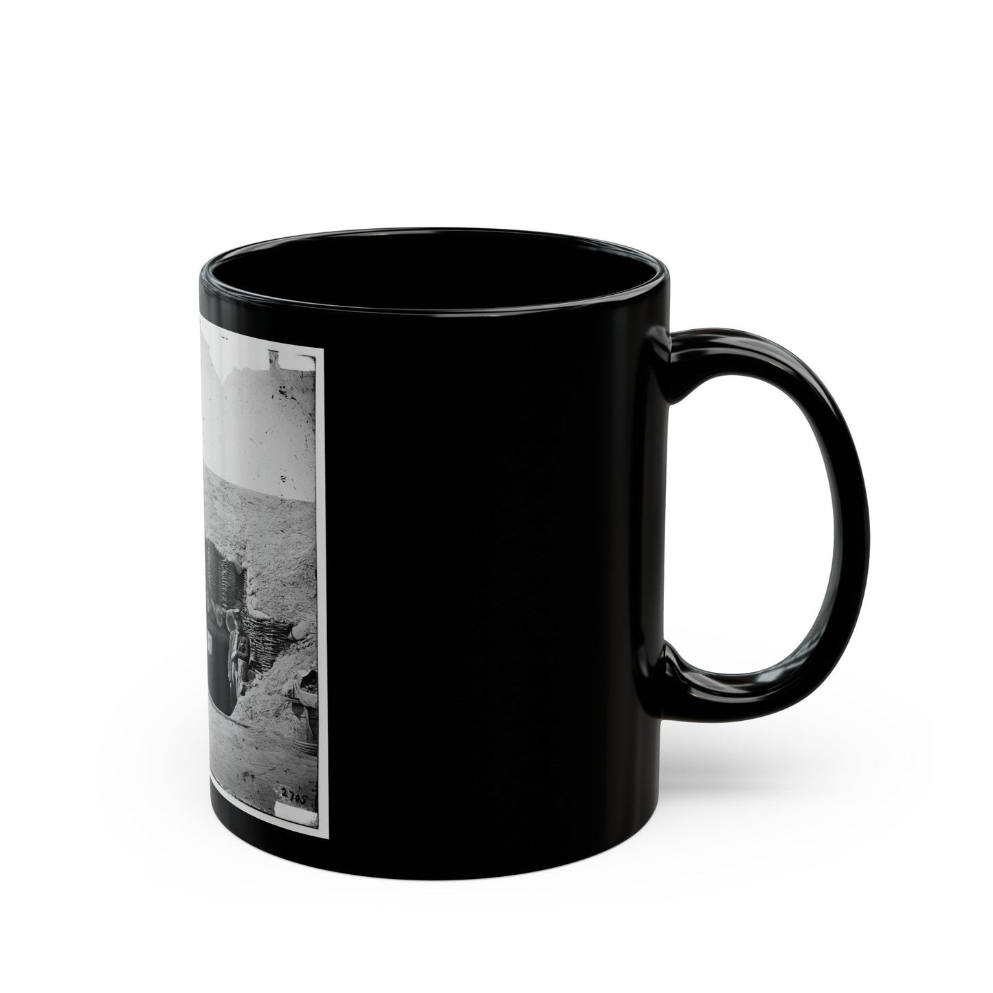 Fort Brady, Va. Entrance To Magazine (U.S. Civil War) Black Coffee Mug-The Sticker Space