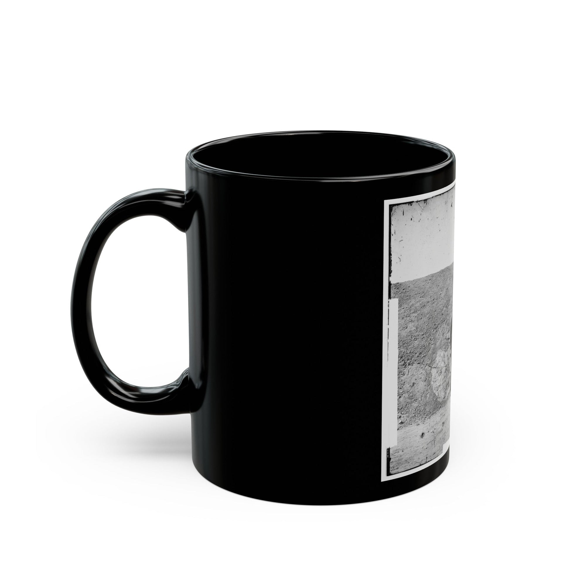 Fort Brady, Va. Entrance To Magazine (U.S. Civil War) Black Coffee Mug-The Sticker Space