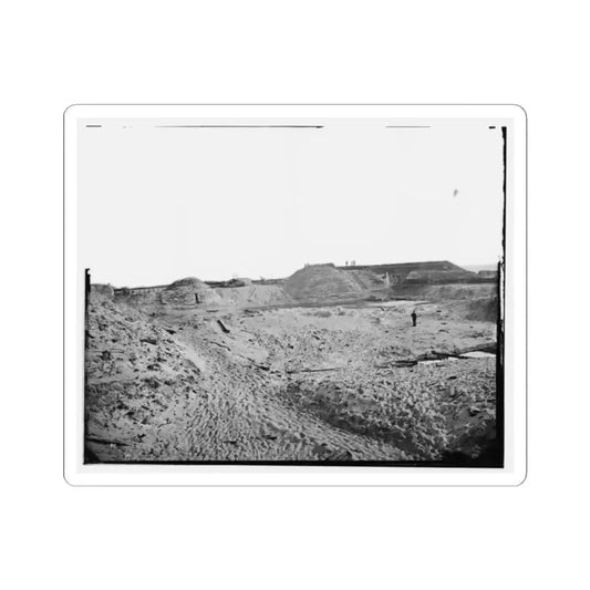 Fort Fisher, N.C. Interior View of Southeast End, Showing Site of Main Magazine (U.S. Civil War) STICKER Vinyl Kiss-Cut Decal 2 Inch White - The Sticker Space
