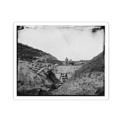 Fort Fisher, N.C. Interior View, Showing Traverse With Dismounted Gun (U.S. Civil War) STICKER Vinyl Kiss-Cut Decal 6 Inch White - The Sticker Space