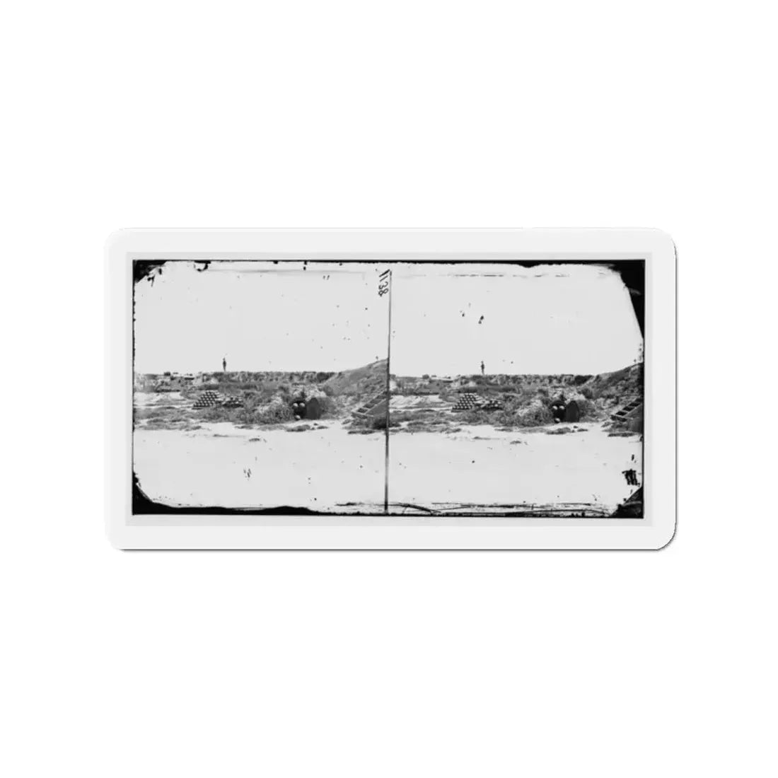 Fort Fisher, N.C. Interior View (U.S. Civil War) Refrigerator Magnet 2 Inch Die-Cut - The Sticker Space