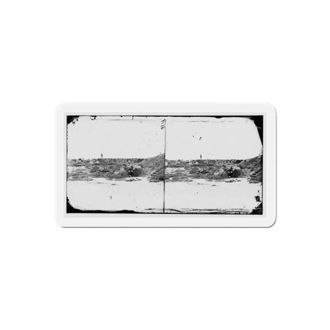 Fort Fisher, N.C. Interior View (U.S. Civil War) Refrigerator Magnet 6 Inch Die-Cut - The Sticker Space