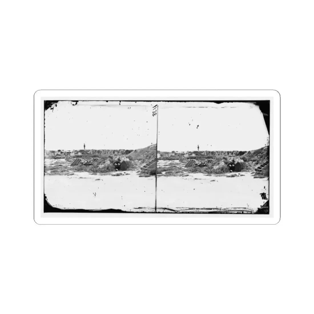 Fort Fisher, N.C. Interior View (U.S. Civil War) STICKER Vinyl Kiss-Cut Decal 2 Inch White - The Sticker Space