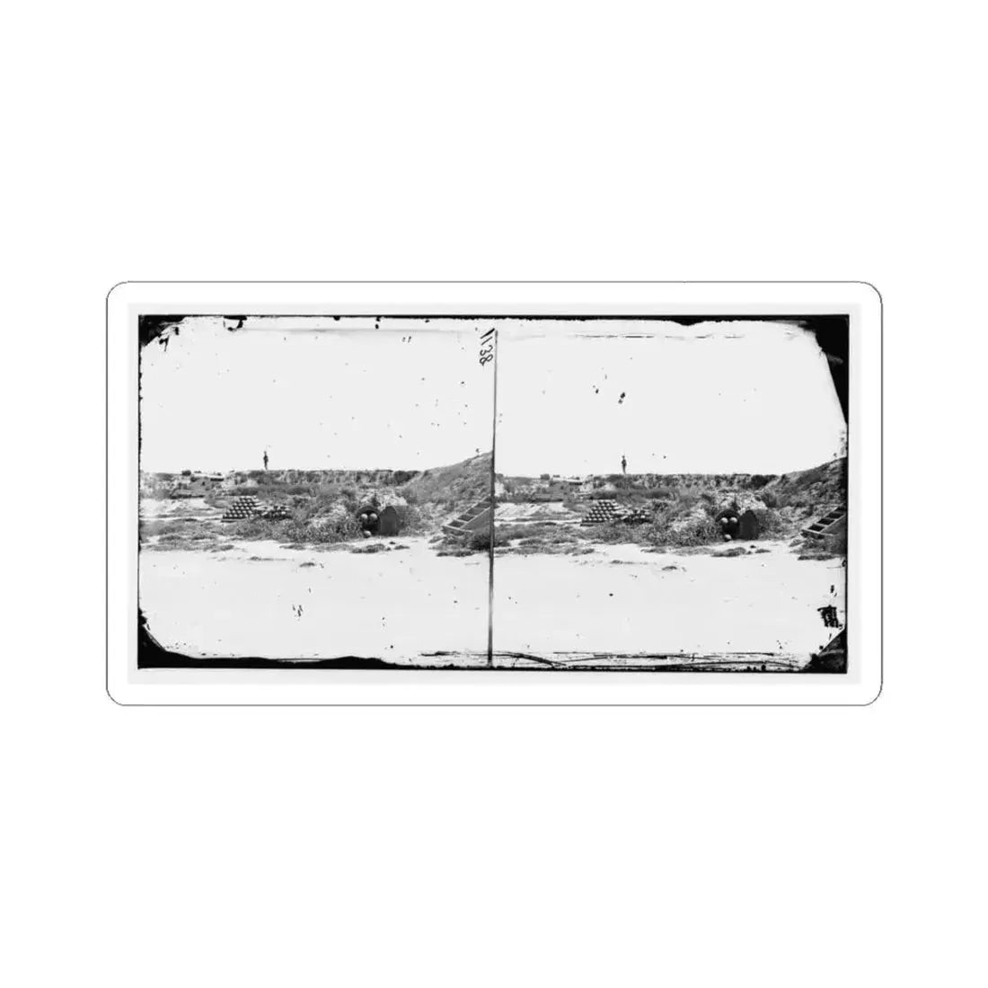 Fort Fisher, N.C. Interior View (U.S. Civil War) STICKER Vinyl Kiss-Cut Decal 3 Inch White - The Sticker Space