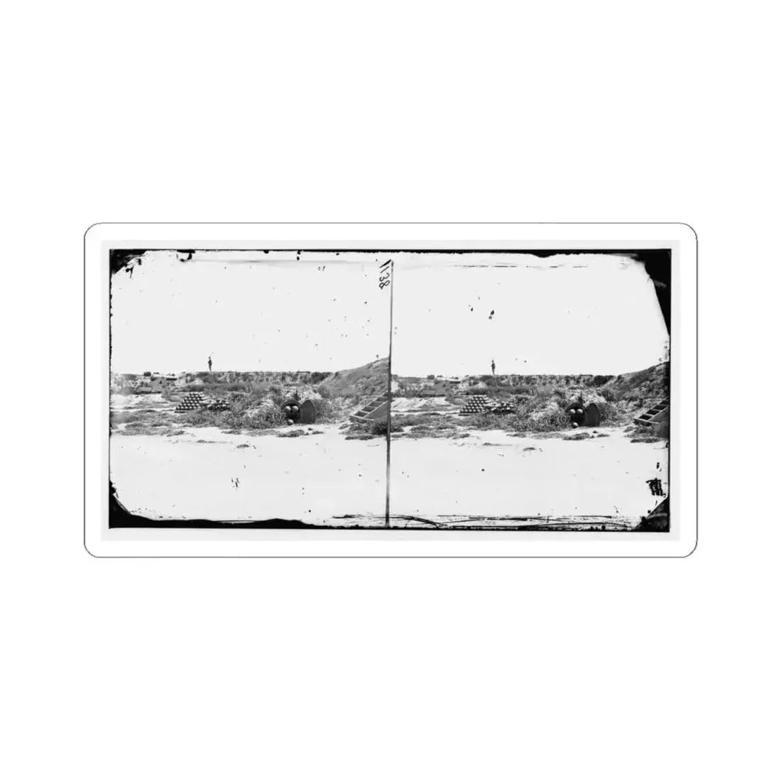 Fort Fisher, N.C. Interior View (U.S. Civil War) STICKER Vinyl Kiss-Cut Decal 6 Inch White - The Sticker Space