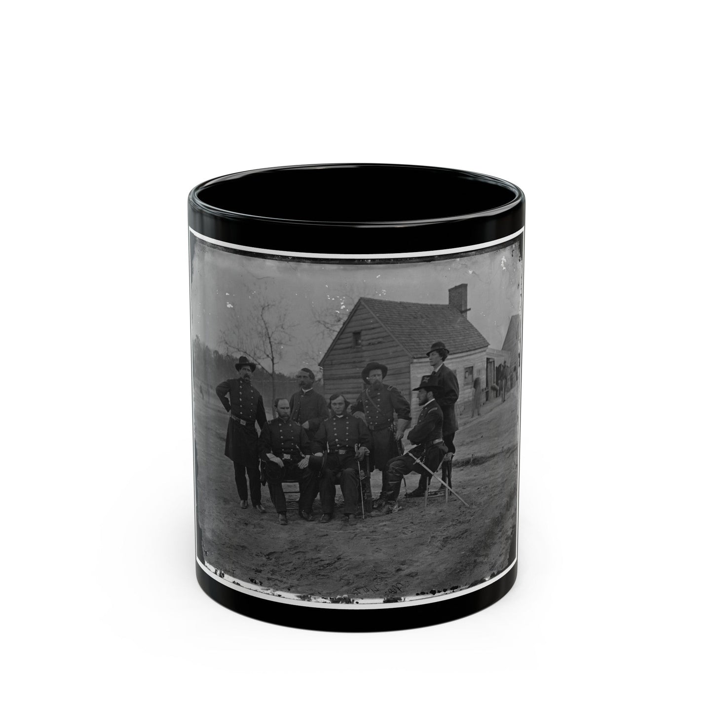 Fort Harrison, Va. Group Of Surgeons Of The Army Of The James (U.S. Civil War) Black Coffee Mug-11oz-The Sticker Space