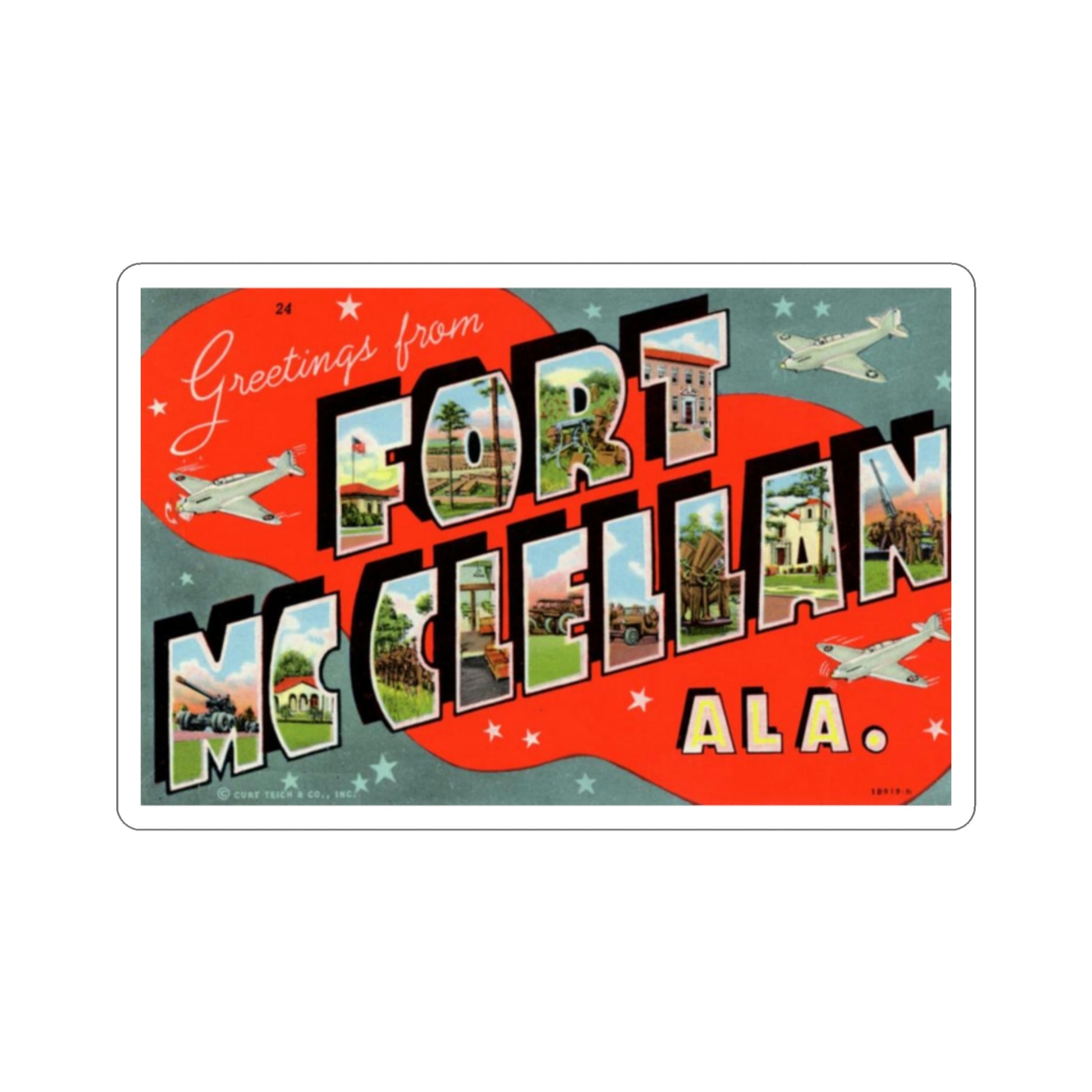 Fort McClellan Alabama (Greeting Cards) STICKER Vinyl Die-Cut Decal-2 Inch-The Sticker Space