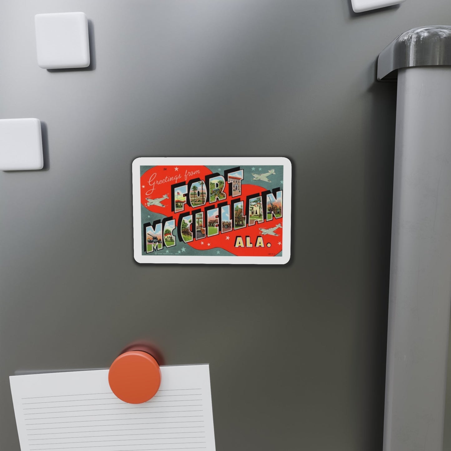 Fort McClellan Alabama (Greeting Postcards) Die-Cut Magnet-The Sticker Space