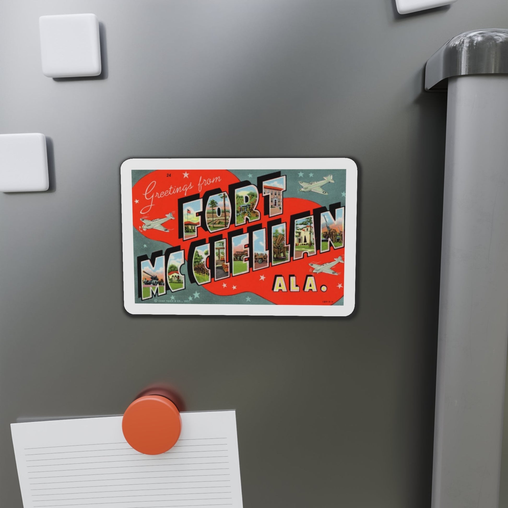 Fort McClellan Alabama (Greeting Postcards) Die-Cut Magnet-The Sticker Space