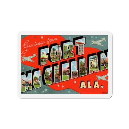 Fort McClellan Alabama (Greeting Postcards) Die-Cut Magnet-2" x 2"-The Sticker Space