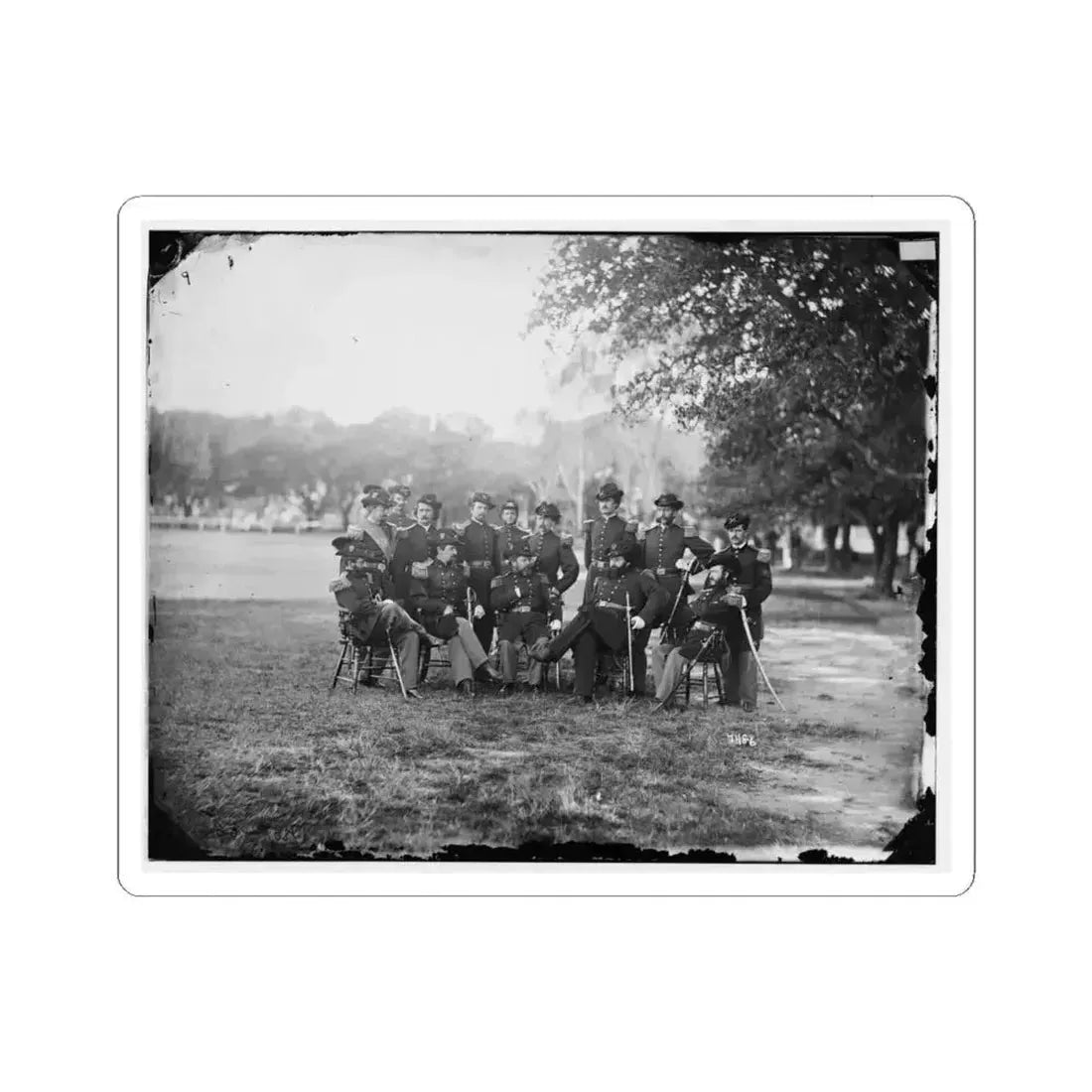 Fort Monroe, Va. Officers of 3D Pennsylvania Heavy Artillery (U.S. Civil War) STICKER Vinyl Kiss-Cut Decal 4 Inch White - The Sticker Space