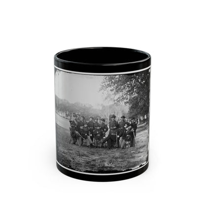 Fort Monroe, Va. Officers Of 3d Pennsylvania Heavy Artillery (U.S. Civil War) Black Coffee Mug-11oz-The Sticker Space